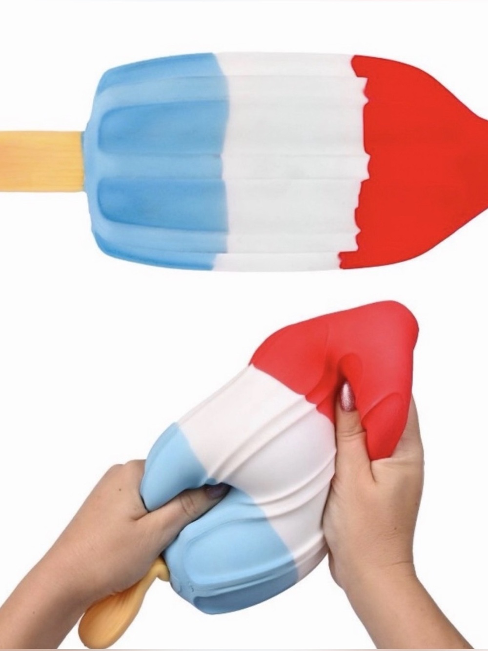 Jumbo Red White Blue Popsicle Squishy Toy